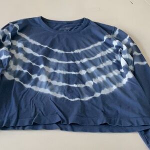 Blue Tie-Dye Long Sleeve Shirt small